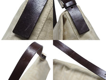 画像をギャラリービューアに読み込む, FENDI フェンディ マンマバケット ワンショルダーバッグ 26424 ズッキーノ柄 キャンバス レザー ベージュ シルバー金具 美品 中古 4b007137