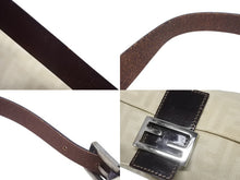 画像をギャラリービューアに読み込む, FENDI フェンディ マンマバケット ワンショルダーバッグ 26424 ズッキーノ柄 キャンバス レザー ベージュ シルバー金具 美品 中古 4b007137