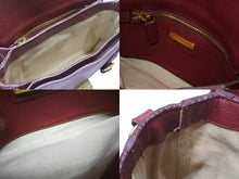 Load image into Gallery viewer, MIUMIU ミュウミュウ ショルダーバッグ セカンドバッグ 2WAYバッグ ボルドー レザー ロゴ金具 ゴールド金具 美品 中古 4b007138