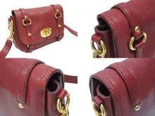 Load image into Gallery viewer, MIUMIU ミュウミュウ ショルダーバッグ セカンドバッグ 2WAYバッグ ボルドー レザー ロゴ金具 ゴールド金具 美品 中古 4b007138