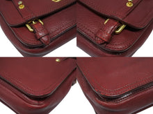 Load image into Gallery viewer, MIUMIU ミュウミュウ ショルダーバッグ セカンドバッグ 2WAYバッグ ボルドー レザー ロゴ金具 ゴールド金具 美品 中古 4b007138