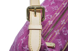 画像をギャラリービューアに読み込む, 新品同様 LOUIS VUITTON ルイヴィトン バギーPM ワンショルダーバッグ M95212 モノグラム デニム レザー ピンク 中古 4b007139