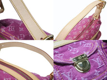 画像をギャラリービューアに読み込む, 新品同様 LOUIS VUITTON ルイヴィトン バギーPM ワンショルダーバッグ M95212 モノグラム デニム レザー ピンク 中古 4b007139