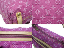 画像をギャラリービューアに読み込む, 新品同様 LOUIS VUITTON ルイヴィトン バギーPM ワンショルダーバッグ M95212 モノグラム デニム レザー ピンク 中古 4b007139