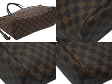 画像をギャラリービューアに読み込む, 極美品 LOUIS VUITTON ルイヴィトン ネヴァーフルPM トートバッグ N51109 ダミエキャンバス ブラウン ゴールド金具 中古 4b007141