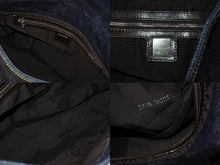 画像をギャラリービューアに読み込む, FENDI フェンディ マンマバケット ワンショルダーバッグ 26425 デニム レザー ネイビー シルバー金具 美品 中古 4b007142