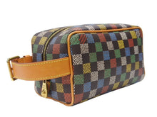 画像をギャラリービューアに読み込む, 極美品 LOUIS VUITTON ルイヴィトン LVバーズダミエ ロッカー ドップキット クラッチバッグ 2025SS N00151 ブラウン マルチカラー 中古 4b007143