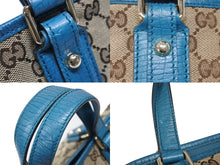 画像をギャラリービューアに読み込む, GUCCI グッチ ハンドバッグ 120844 ブラウン ベージュ GGスプリームキャンバス レザー シルバー金具 美品 中古 4b007144