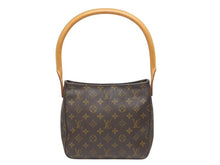 画像をギャラリービューアに読み込む, LOUIS VUITTON ルイヴィトン モノグラム ルーピングMM ワンショルダーバッグ M51146 PVC ヌメ革 ブラウン ゴールド金具 美品 中古 4b007145