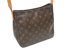 画像をギャラリービューアに読み込む, LOUIS VUITTON ルイヴィトン モノグラム ルーピングMM ワンショルダーバッグ M51146 PVC ヌメ革 ブラウン ゴールド金具 美品 中古 4b007145