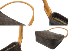 画像をギャラリービューアに読み込む, LOUIS VUITTON ルイヴィトン モノグラム ルーピングMM ワンショルダーバッグ M51146 PVC ヌメ革 ブラウン ゴールド金具 美品 中古 4b007145