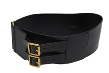 画像をギャラリービューアに読み込む, 極美品 CHRISTIAN DIOR クリスチャンディオール D-WAIST ウエストベルト B0098CMIV90075 レザー ブラック ゴールド金具 サイズ70 中古 4b007147