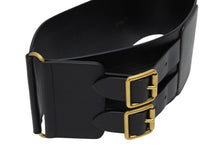 画像をギャラリービューアに読み込む, 極美品 CHRISTIAN DIOR クリスチャンディオール D-WAIST ウエストベルト B0098CMIV90075 レザー ブラック ゴールド金具 サイズ70 中古 4b007147