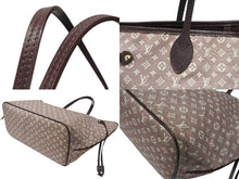 画像をギャラリービューアに読み込む, LOUIS VUITTON ルイヴィトン モノグラム イディール ネヴァーフルMM セピア トートバッグ M40515 ゴールド金具 美品 中古 4b007148