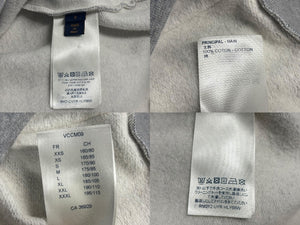 LOUISVUITTON ルイヴィトン 21AW RM212 ロゴプリントネオン ワーキングマンフーディ パーカー グレー サイズS 美品 中古 4b007161