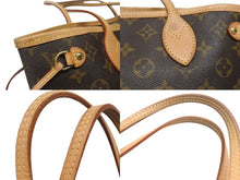 画像をギャラリービューアに読み込む, LOUIS VUITTON ルイヴィトン モノグラム ネヴァーフルPM トートバッグ M40155 ブラウン PVC ヌメ革 ゴールド金具 美品 中古 4b007164