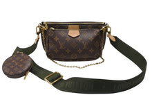 画像をギャラリービューアに読み込む, LOUIS VUITTON ルイヴィトン モノグラム ミュルティポシェット アクセソワール カーキ ショルダーバッグ M44813 美品 中古 4b007173
