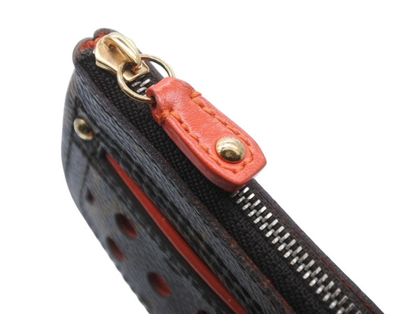 LOUIS VUITTON ルイヴィトン ポシェット クレ コインケース 小銭入れ M95222 モノグラム ペルフォ PVC レザー オレンジ 美品 中古 4b007174