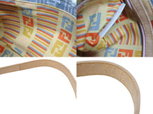 画像をギャラリービューアに読み込む, FENDI フェンディ ハンドバッグ ワンショルダーバッグ マンマバケット デニムキャンバス ズッカ ゴールド金具 美品 中古 4b007175