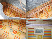 画像をギャラリービューアに読み込む, FENDI フェンディ ハンドバッグ ワンショルダーバッグ マンマバケット デニムキャンバス ズッカ ゴールド金具 美品 中古 4b007175