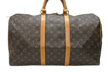 画像をギャラリービューアに読み込む, LOUIS VUITTON ルイヴィトン キーポル50 ボストンバッグ M41426 モノグラムキャンバス ブラウン ゴールド金具 美品 中古 4b007176