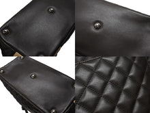 画像をギャラリービューアに読み込む, CHANEL シャネル カンボンライン ラージトートバッグ 9番台 A25169 ココマーク ラムスキン ブラウン ベージュ シルバー金具 美品 中古 4b007184