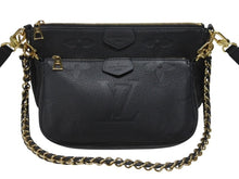 画像をギャラリービューアに読み込む, 極美品 LOUIS VUITTON ルイヴィトン モノグラム アンプラント ミュルティ ポシェット アクセソワール ブラック M80399 現行 ゴールド金具 中古 4b007186