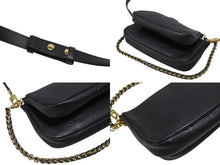 画像をギャラリービューアに読み込む, 極美品 LOUIS VUITTON ルイヴィトン モノグラム アンプラント ミュルティ ポシェット アクセソワール ブラック M80399 現行 ゴールド金具 中古 4b007186