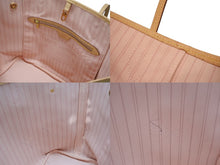画像をギャラリービューアに読み込む, 極美品 LOUIS VUITTON 新型 ルイヴィトン ネヴァーフルMM ローズバレリーヌ ハンドバッグ N40603 ダミエアズールキャンバス ホワイト 中古 4b007187
