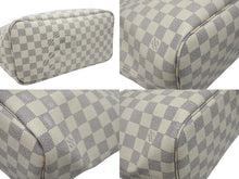 画像をギャラリービューアに読み込む, 極美品 LOUIS VUITTON 新型 ルイヴィトン ネヴァーフルMM ローズバレリーヌ ハンドバッグ N40603 ダミエアズールキャンバス ホワイト 中古 4b007187