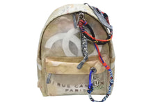 画像をギャラリービューアに読み込む, 極美品 激レア シャネル CHANEL A92352 2014年コレクション グラフィティ ペイント リュック ベージュ アクト2 中古 4b007189