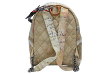 画像をギャラリービューアに読み込む, 極美品 激レア シャネル CHANEL A92352 2014年コレクション グラフィティ ペイント リュック ベージュ アクト2 中古 4b007189