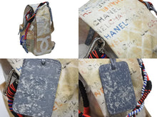 画像をギャラリービューアに読み込む, 極美品 激レア シャネル CHANEL A92352 2014年コレクション グラフィティ ペイント リュック ベージュ アクト2 中古 4b007189