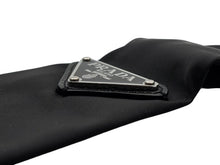 画像をギャラリービューアに読み込む, 極美品 PRADA プラダ ネクタイ ナイロン トライアングル ロゴ ブラック 中古 4b007190