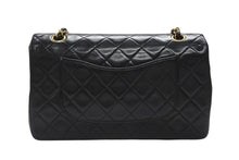 画像をギャラリービューアに読み込む, CHANEL シャネル マトラッセ25 Wフラップ Wチェーンショルダーバッグ 5番台 A1112 ラムスキン ブラック シルバー金具 美品 中古 4b007192