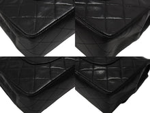 画像をギャラリービューアに読み込む, CHANEL シャネル マトラッセ25 Wフラップ Wチェーンショルダーバッグ 5番台 A1112 ラムスキン ブラック シルバー金具 美品 中古 4b007192