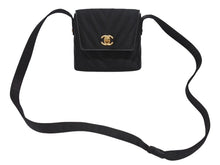画像をギャラリービューアに読み込む, 極美品 CHANEL シャネル シェブロン Vステッチ 2way クラッチ ミニ ショルダーバッグ サテン ブラック 中古 4b007194