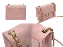 画像をギャラリービューアに読み込む, 極美品 CHANEL シャネル ミニマトラッセ チェーンショルダーバッグ ココマーク 7番台 キャビアスキン ピンク ゴールド金具 中古 4b007196