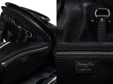 画像をギャラリービューアに読み込む, 極美品 CHRISTIAN DIOR クリスチャンディオール ハンドバッグ 12-BO-0037 イタリア製 レザー ブラック シルバー金具 中古 4b007197