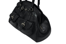 画像をギャラリービューアに読み込む, 極美品 CHRISTIAN DIOR クリスチャンディオール ハンドバッグ 12-BO-0037 イタリア製 レザー ブラック シルバー金具 中古 4b007197