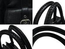 画像をギャラリービューアに読み込む, 極美品 CHRISTIAN DIOR クリスチャンディオール ハンドバッグ 12-BO-0037 イタリア製 レザー ブラック シルバー金具 中古 4b007197