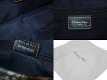 画像をギャラリービューアに読み込む, 極美品 CHRISTIAN DIOR クリスチャンディオール トロッターライン サドルバッグ ワンショルダーバッグ ネイビー シルバー金具 中古 4b007198