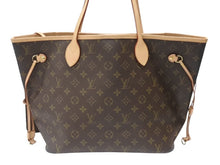 画像をギャラリービューアに読み込む, 新品同様 LOUIS VUITTON ルイヴィトン ネヴァーフルMM トートバッグ M40156 新型 モノグラム ブラウン ゴールド金具 中古 4b007203