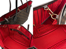 画像をギャラリービューアに読み込む, 極美品 LOUIS VUITTON ルイヴィトン ネヴァーフルPM 新型 トートバッグ N41359 ダミエ エベヌ キャンバス レザー 中古 4b007204