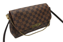 画像をギャラリービューアに読み込む, 新品同様 LOUIS VUITTON ルイヴィトン ショルダーバッグ フェイボリットMM ダミエ N41129 ブラウン ゴールド金具 中古 4b007205