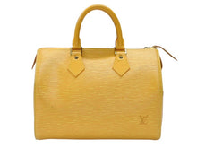 Load image into Gallery viewer, LOUIS VUITTON ルイヴィトン スピーディ25 ハンドバッグ ボストンバッグ M43019 エピレザー イエロー ゴールド金具 美品 中古 4b007207