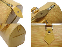 Load image into Gallery viewer, LOUIS VUITTON ルイヴィトン スピーディ25 ハンドバッグ ボストンバッグ M43019 エピレザー イエロー ゴールド金具 美品 中古 4b007207