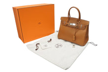 画像をギャラリービューアに読み込む, 極美品 HERMES エルメス バーキン30 ハンドバッグ ヴォーエプソン ゴールド シルバー金具 ☐M刻印 中古 4b007208