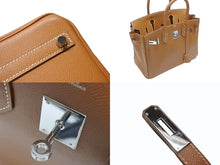 画像をギャラリービューアに読み込む, 極美品 HERMES エルメス バーキン30 ハンドバッグ ヴォーエプソン ゴールド シルバー金具 ☐M刻印 中古 4b007208