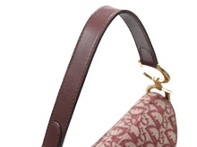 Load image into Gallery viewer, CHRISTIAN DIOR クリスチャンディオール サドルバッグ ガリアーノ期 ハンドバッグ トロッター柄 レザー レッド ゴールド金具 美品 中古 4b007209
